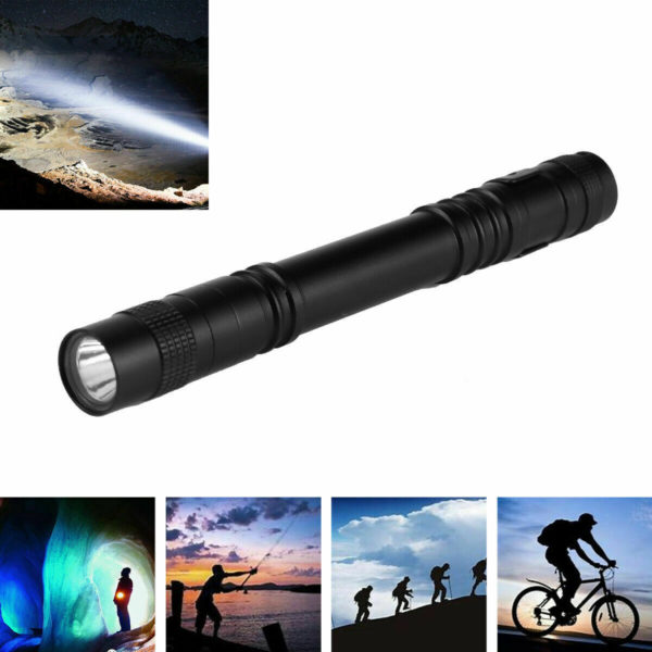 Portable R3 LED Flashlight Clip Mini Stylus Light Penlight Pocket Pen Torch Lamp